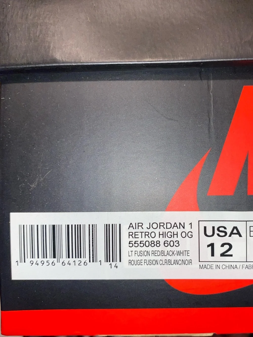 Jordan One High “Fire Red Fusion”